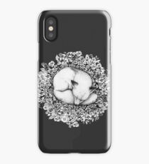 Fox Sleeping in Flowers iPhone Case