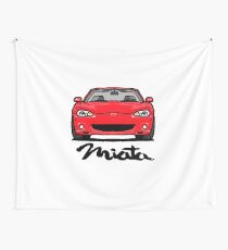 MX5 Miata NB Red Wall Tapestry