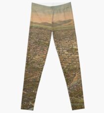 Vintage Pictorial Map of Mexico City (1906) Leggings