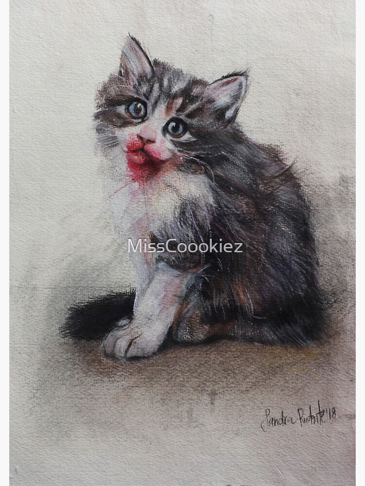 "Bloody Kitten" Art Print by MissCoookiez Redbubble