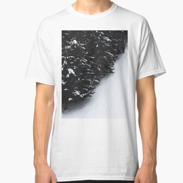 Black and white spruce forest and snow Classic T-Shirt