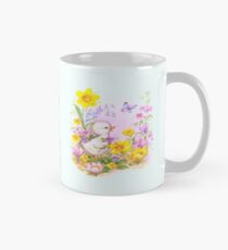 Cute Easter Duckling Chick and Spring Flowers Mug