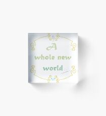 A Whole New World Needlepoint Acrylic Block
