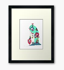 meanwhile... (2- transparent background) Framed Print