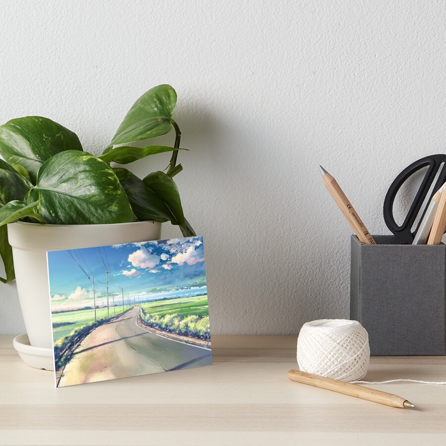 5 Centimeters Per Second Scenery Art Board Print