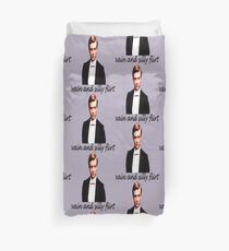 Vain and Silly Flirt (Black Text) Duvet Cover