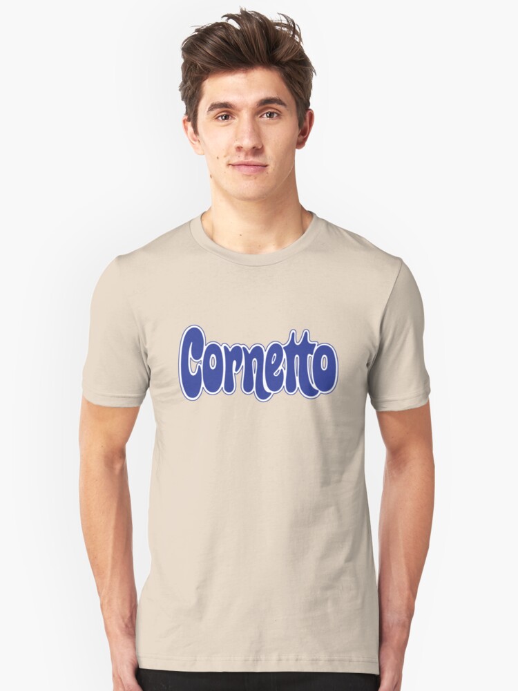 Alternate view of 1970s Cornetto logo, Wall's ice cream of Italy Slim Fit T-Shirt