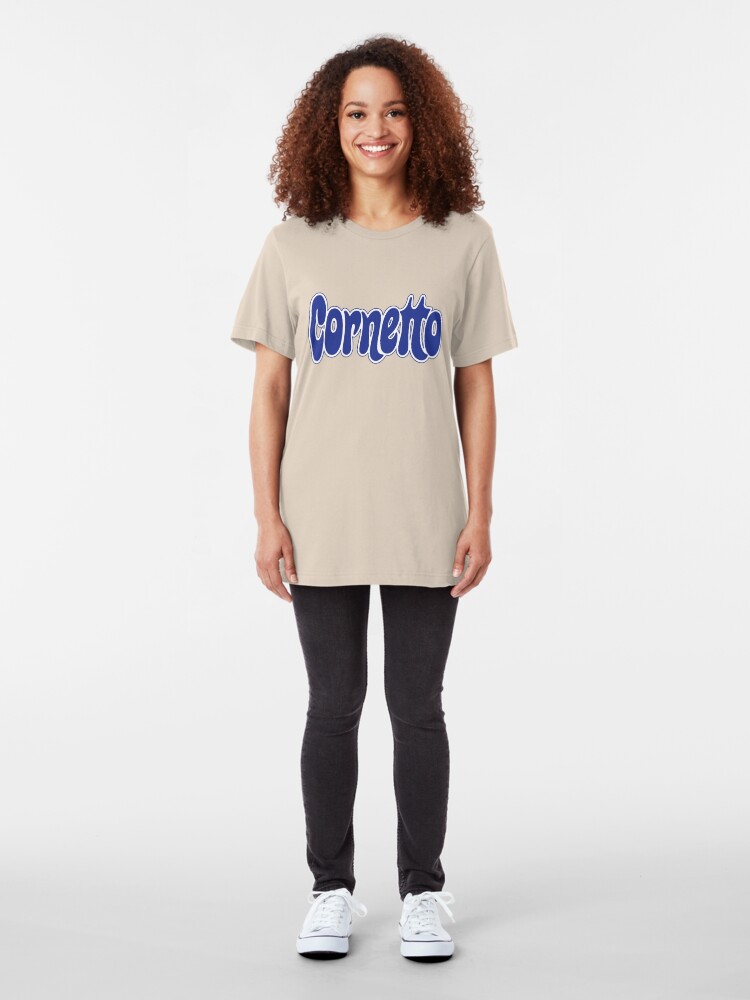 Alternate view of 1970s Cornetto logo, Wall's ice cream of Italy Slim Fit T-Shirt