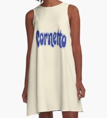 Vestido acampanado Logotipo de Cornetto de la década de 1970, helado de la pared de Italia