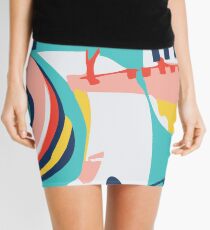 Modern Minimalist Blocking Colors Mini Skirt
