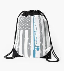 Fisher, Fishing Rod, Fishing Parody, River, Lake, Fishing Gear, Fishing Shirts, Fishing T Shirts, Fishing Dad Drawstring Bag