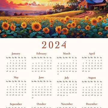 Calendrier Mural 2024 - 30 x 29 cm SUNSETS