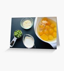 Quiche Ingredients Greeting Card