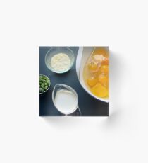 Quiche Ingredients Acrylic Block