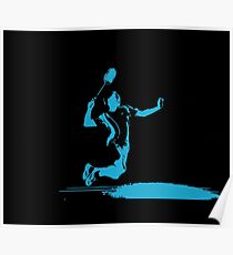 Badminton Strike Sport Design Poster