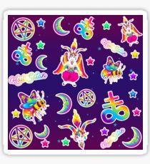1997 Neon Rainbow Baphomet Sticker