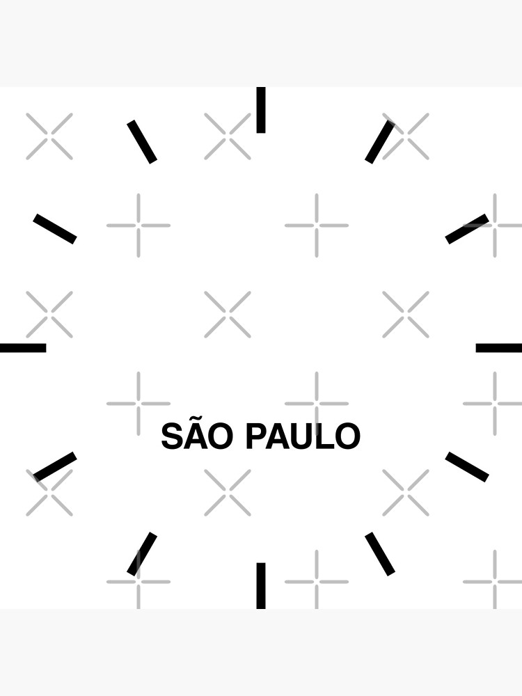 "São Paulo Time Zone Newsroom Wall Clock" Clock by bluehugo Redbubble