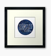 Steven Hawking- Open your Eyes Framed Print