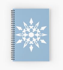 White Snowflake Symbol Spiral Notebook