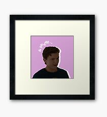 Peter Parker - Pink Heart Framed Print
