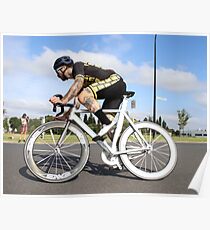 Fixie cyclist Poster