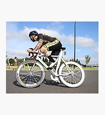 Fixie cyclist Photographic Print