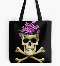 Skull vase .....with bee Tote Bag