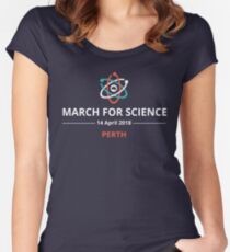 March for Science Perth logo – light Women's Fitted Scoop T-Shirt