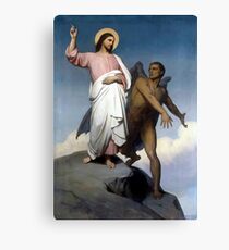 Lienzo Vintage Ary Scheffer - La tentación de Cristo Bellas Artes de 1854