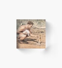 US Solider and Kangaroo In Australia Acrylic Block