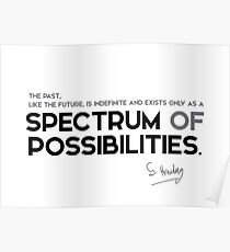 spectrum of possibilities - stephen hawking Poster