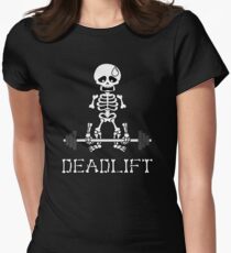 Deadlift Gym Skeleton Women's Fitted T-Shirt