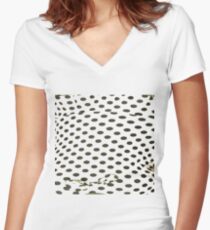 Polka dot, Pattern, design, tracery, weave, drawing, figure, picture Women's Fitted V-Neck T-Shirt