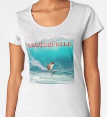 AILUROPHILE - Surfing Cat Women's Premium T-Shirt