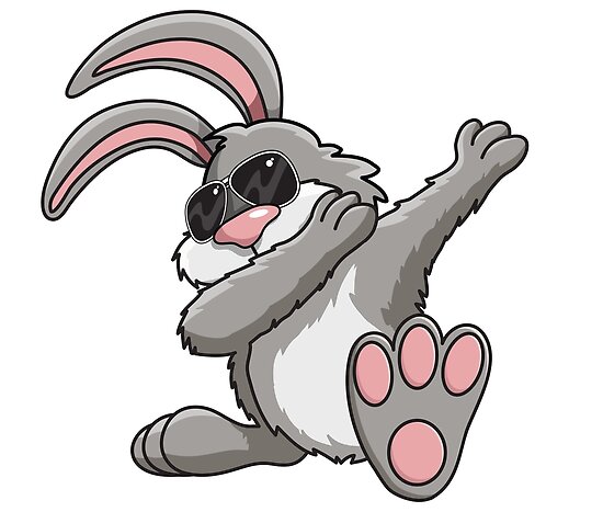 Download "Cute Dabbing Bunny " Posters by luckybluesuit | Redbubble