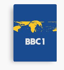 Retro BBC1 world globe ident Canvas Print
