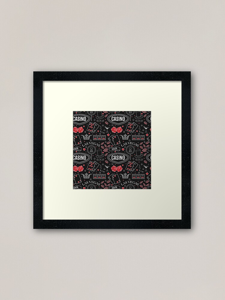 Casino Theme Seamless Pattern With Decorative Elements On