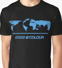 Retro BBC 1 Colour globe graphics Graphic T-Shirt