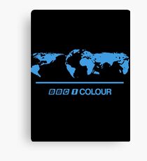 Retro BBC 1 Colour globe graphics Canvas Print