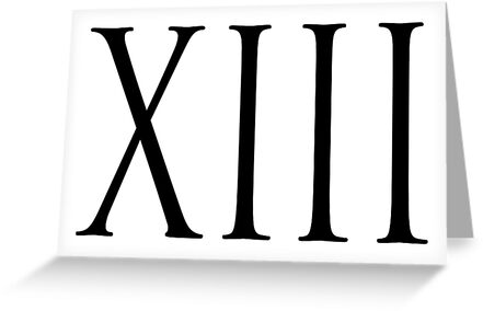 "Thirteenth, XIII, 13, Roman Numerals, Roman Numeral, Thirteen