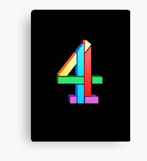 Channel 4 retro logo Canvas Print