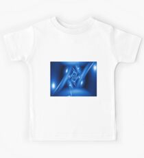 Blue Abstract Fractal Kids Tee