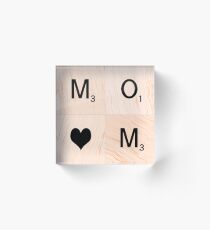 Gift for MOM Scrabble Tile Art - Mother's Day Acrylic Block