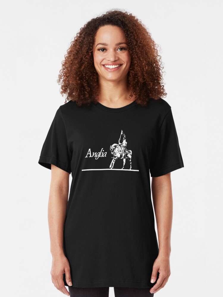 Alternate view of Anglia TV alternative retro logo Slim Fit T-Shirt