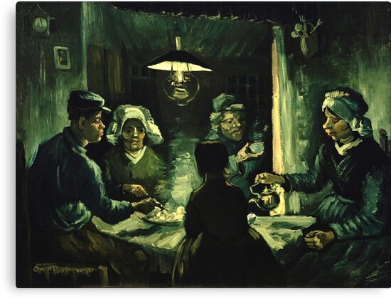 Lienzos «Vincent van Gogh - Los comedores de patatas» de Lefteris ... Lienzos «Vincent van Gogh - Los comedores de patatas» de Lefteris ...