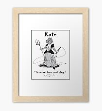 KATE Framed Print