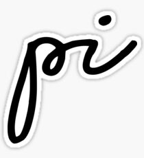 Cursive Pi Sticker