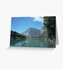 Italienische Alpen, reflektiert Grußkarte