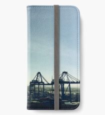 Cargo Ship And Cranes At Laem Chabang Port iPhone Wallet/Case/Skin