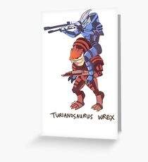 Turianosaurus Wrex Greeting Card